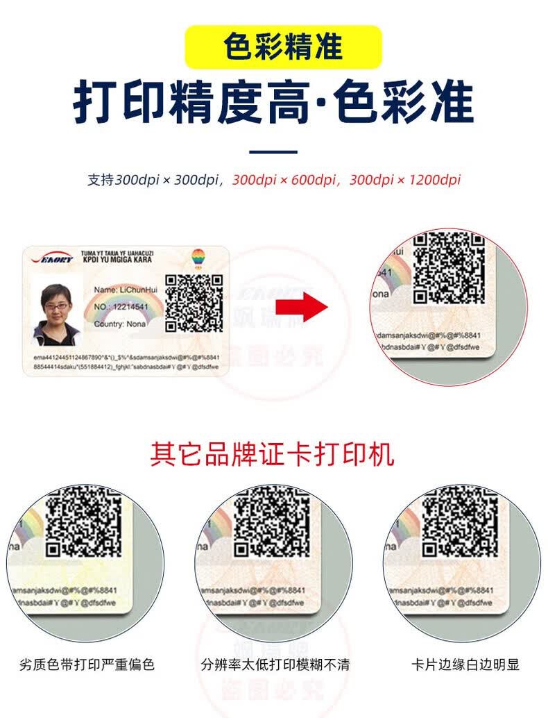SEAORY证卡打印机S26/S21标配600dpi全自动单双面打印工牌学生卡健康证PVC制卡机（单位：台） 详情图 9
