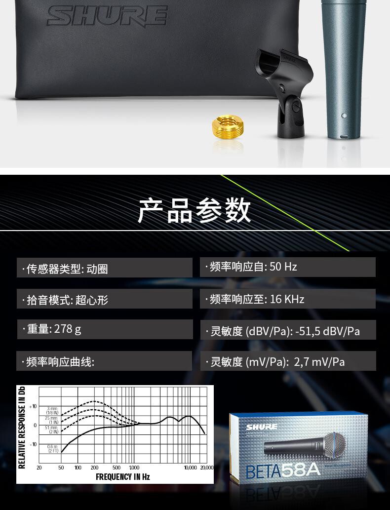 舒尔（Shure）BETA 58A-X麦克风（单位：个） 详情图 5