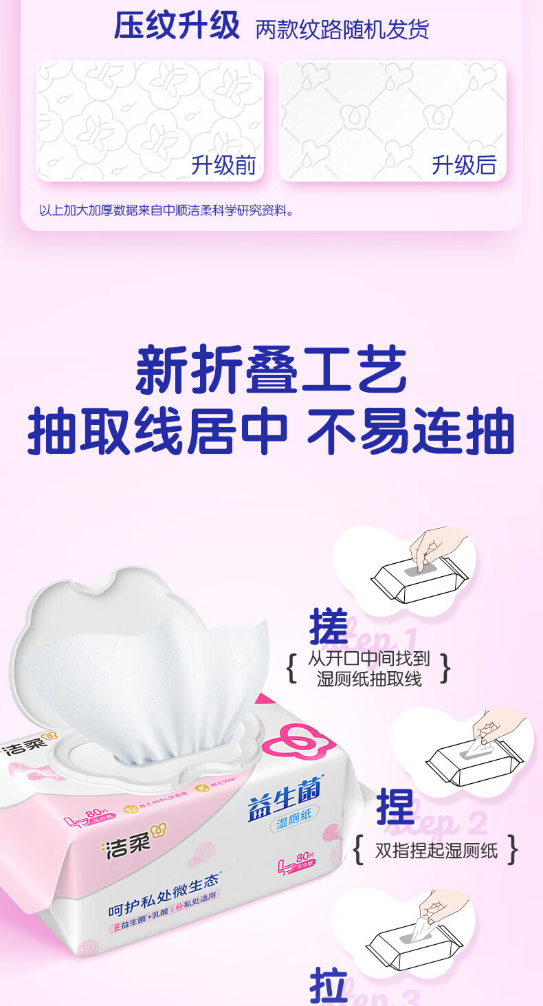 洁柔 JS285-04E 益生菌湿厕纸80片*4包/箱 8包/套 SH (单位：套) 详情图 11