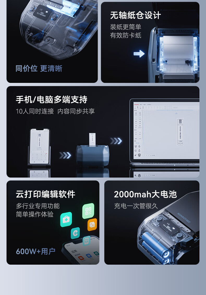 精臣 热转标签打印机碳带 适用于M2机型（单位：卷）蓝色 2卷起订 详情图 6