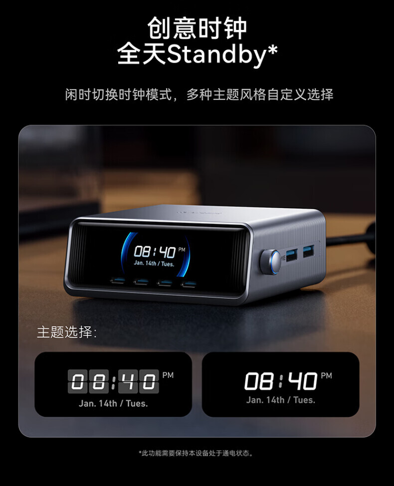 ANKER安克桌面充pro250W屏显桌面充电站Prime 氮化镓type-c快充适用iphone16苹果15安卓usb笔记本充电器 详情图 15