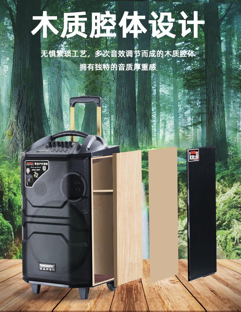 TEMEISHENG特美声QX-1229专业广场舞音响 会议音响 拉杆音箱 户外音响 标配无线麦克风扩音器 精致露营 详情图 4