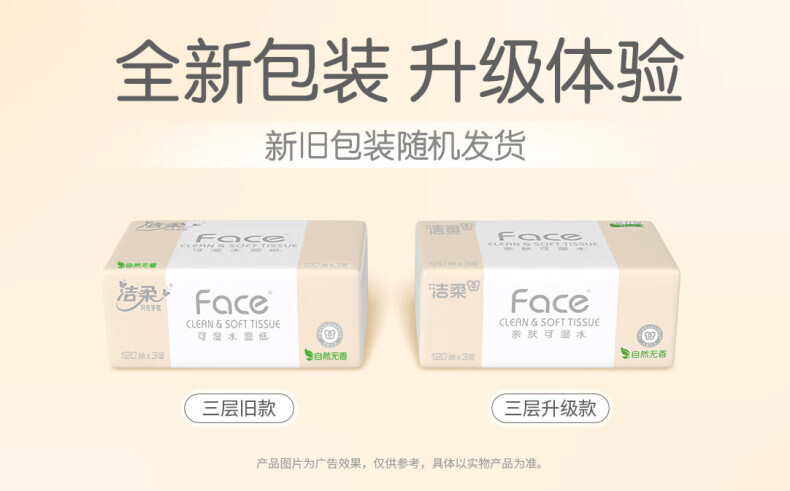 洁柔 PR288-36E 粉Face柔韧3层100抽*36包 SH (单位：箱) 详情图 1